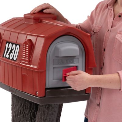 Image showing  Rustic Barn Mailbox, Burnt Red/Espresso