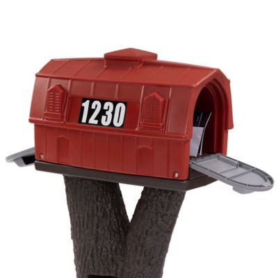 Image showing  Rustic Barn Mailbox, Burnt Red/Espresso