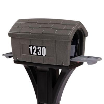 Image showing  Classic Home Mailbox (Gray Stone/ Black)