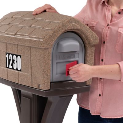 Image showing  Classic Home Mailbox, Washed Stone/Espresso