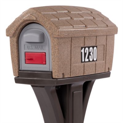 Image showing  Classic Home Mailbox, Washed Stone/Espresso
