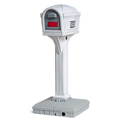 Simplay3 Dig Free Easy Up Classic Mailbox, White/White