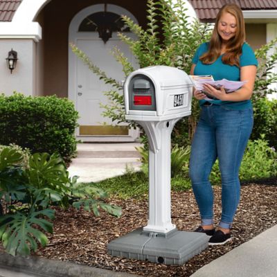 Image showing  Dig Free Easy Up Classic Mailbox, White/White