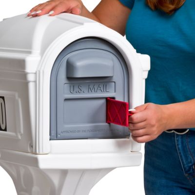 Image showing  Dig Free Easy Up Classic Mailbox, White/White