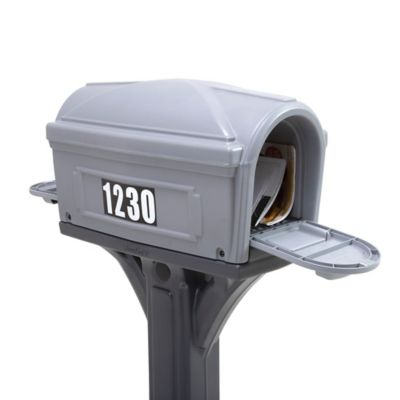 Image showing  Dig Free Easy Up Classic Mailbox, Steel Gray/Charcoal
