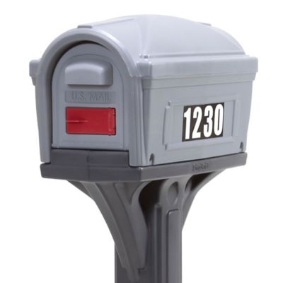 Image showing  Dig Free Easy Up Classic Mailbox, Steel Gray/Charcoal