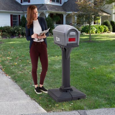 Image showing 6 th Simplay3 Dig Free Easy Up Classic Mailbox, Steel Gray/Charcoal