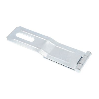 Image showing  Door and Gate Safety Hasp Hinge Latch with Swivel Staple 6 in. with Screws Zinc Plated, Single Pack