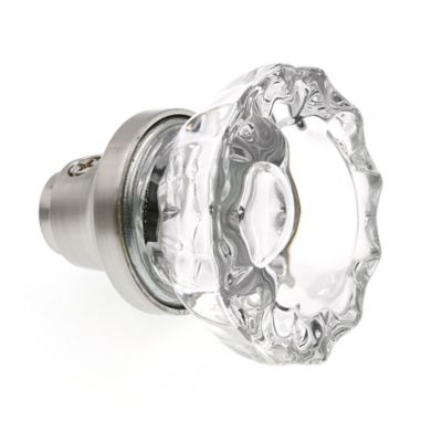 Image showing 2 th Prime-Line Mortise Style Fluted Glass Door Knobs, Features 2 in. Outside Diameter Knobs, Satin Nickel, 1 pk.