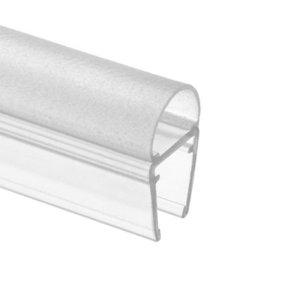 Image showing  1/4 in. Glass Shower Door Bulb Vertical Side Seal, Clear, 78 in., Fits Frameless Door, 1 pk.