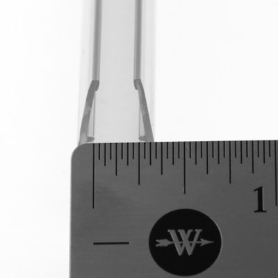 Image showing  1/4 in. Glass Shower Door Bulb Vertical Side Seal, Clear, 78 in., Fits Frameless Door, 1 pk.