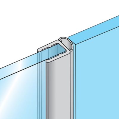 Image showing 5 th Prime-Line 1/4 in. Glass Shower Door Bulb Vertical Side Seal, Clear, 78 in., Fits Frameless Door, 1 pk.