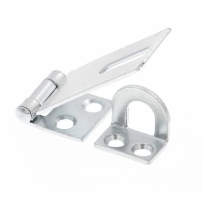 Prime-Line Door and Gate, Safety Hasp Hinge Latch with Fixed Staple 1-3/4 in. with Screws, Zinc Plated, Single Pack
