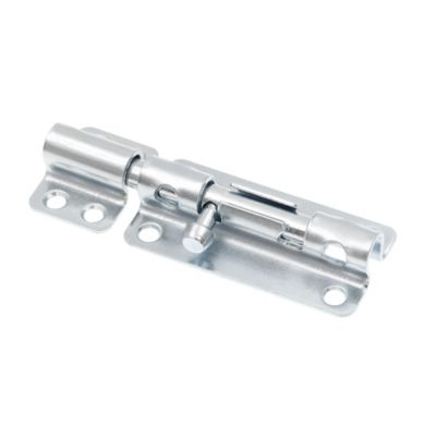 Prime-Line Door and Gate, Heavy Duty Slide Barrel Bolt Latch 3-5/8 in. with Screws, Zinc Plated, Rust Resistant, Single Pack