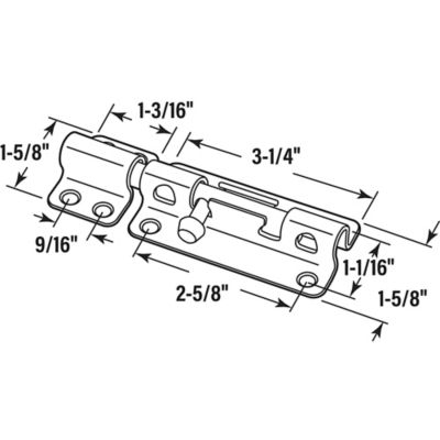 Image showing  Door and Gate, Heavy Duty Slide Barrel Bolt Latch 3-5/8 in. with Screws, Zinc Plated, Rust Resistant, Single Pack