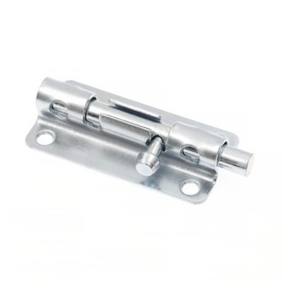 Image showing  Door and Gate, Heavy Duty Slide Barrel Bolt Latch 3-5/8 in. with Screws, Zinc Plated, Rust Resistant, Single Pack
