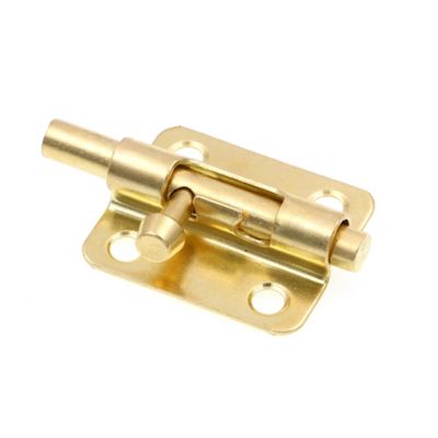 Image showing  Door and Gate, Slide Barrel Bolt Latch 2-1/2 in. with Screws, Brass Plated, Single Pack