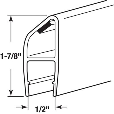 Image showing  1/2 in. Glass Shower Door 90 or 180 Degree Magnetic Vertical Side Set, Clear, 78 in., Fits Frameless Door, 2 pc.