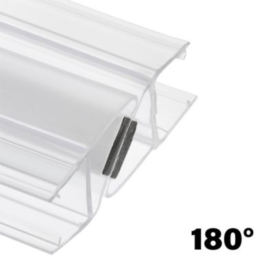 Image showing  1/2 in. Glass Shower Door 90 or 180 Degree Magnetic Vertical Side Set, Clear, 78 in., Fits Frameless Door, 2 pc.
