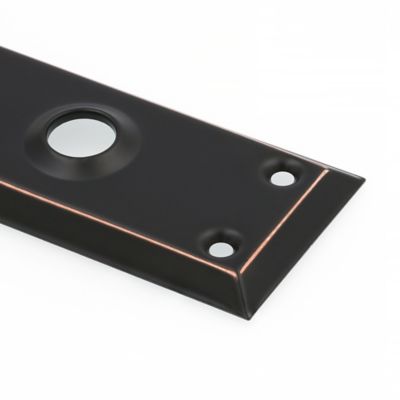 Image showing 6 th Prime-Line Oil Rubbed Bronze Mortise Keyed Lock Set with Glass Knob, Fits Doors with 2-3/8 in. Backset, 1 pk.