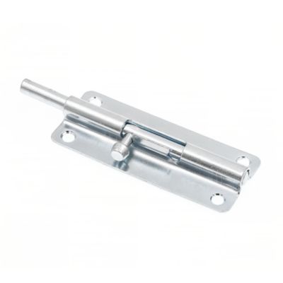 Image showing  Door and Gate, Slide Barrel Bolt Latch 5 in. with Screws, Zinc Plated, Rust Resistant, Single Pack