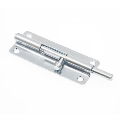 Image showing  Door and Gate, Slide Barrel Bolt Latch 5 in. with Screws, Zinc Plated, Rust Resistant, Single Pack
