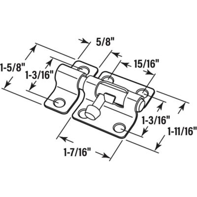 Image showing  Door and Gate, Slide Barrel Bolt Latch 2 in. with Screws, Zinc Plated, Rust Resistant, Single Pack