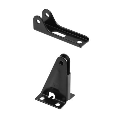 Image showing  Storm and Screen Door Closer Standard Duty Push-Hold Button with Jamb Bracket Set, Black, 1 pk.