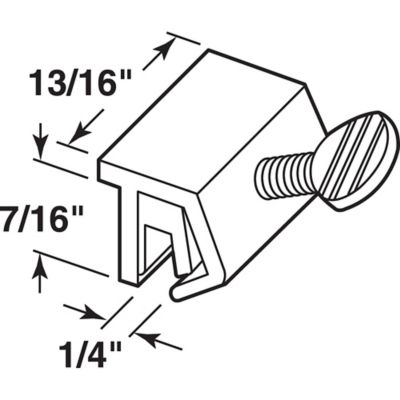 Image showing  Window Lock, Economy, Rubber Insert, White, 2 pk.