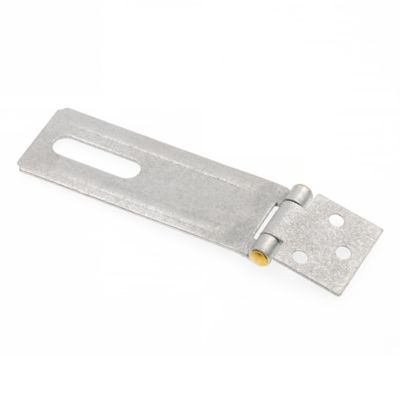 Image showing  Door & Gate Safety Hasp Hinge Latch with Fixed Staple 4-3/8 in. with Screws Galvanized with Solid Brass Pin, 1 pk.