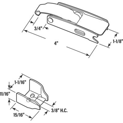 Image showing  Draw Hasp, Hinge Latch 4 in. with Screws, Matte Black, Single Pack