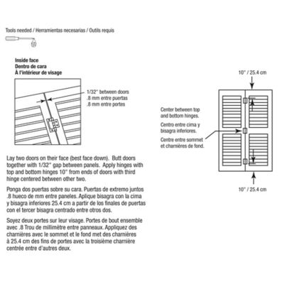 Image showing 8 th Prime-Line Bi-fold Door Non-Mortise Hinge, Bronze, 1 pk.