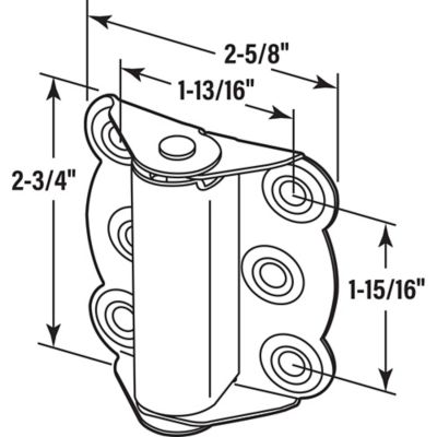 Image showing  Storm and Screen Door Self Closing Hinge Set 2-3/4 in. with Screws, Black, 2 pk.