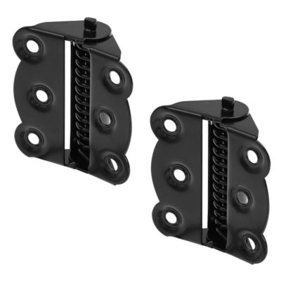 Image showing  Storm and Screen Door Self Closing Hinge Set 2-3/4 in. with Screws, Black, 2 pk.