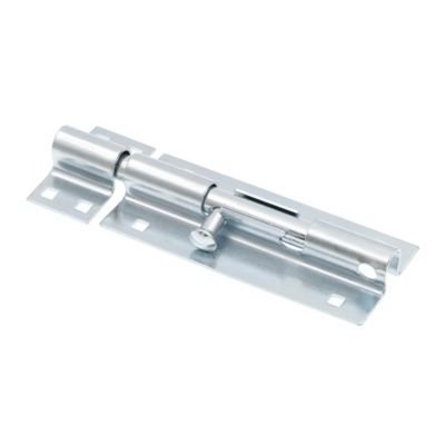 Prime-Line Door and Gate, Extra Heavy Duty Slide Barrel Bolt Latch 7 in. with Screws, Matte Black, Single Pack, Single Pack