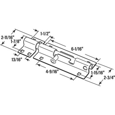Image showing  Door and Gate, Extra Heavy Duty Slide Barrel Bolt Latch 7 in. with Screws, Matte Black, Single Pack, Single Pack