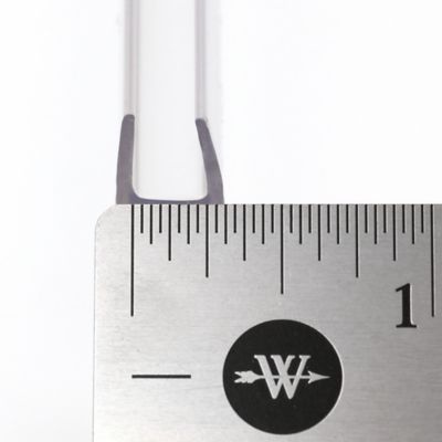 Image showing  1/4 in. Glass Shower Door H Bottom Seal or Vertical Side Seal, Clear, 78 in., Fits Frameless Door, 1 pk.