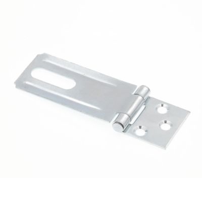 Image showing  Door and Gate, Safety Hasp Hinge Latch with Fixed Staple 3-1/4 in. with Screws, Zinc Plated, Single Pack