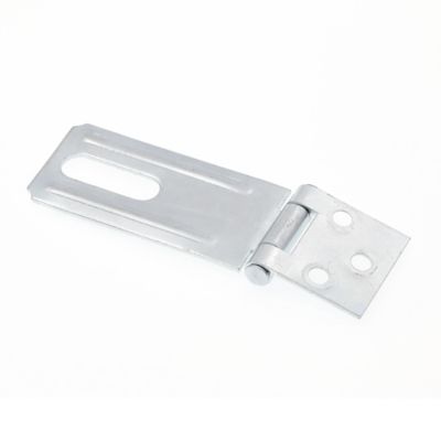 Image showing  Door and Gate, Safety Hasp Hinge Latch with Fixed Staple 3-1/4 in. with Screws, Zinc Plated, Single Pack