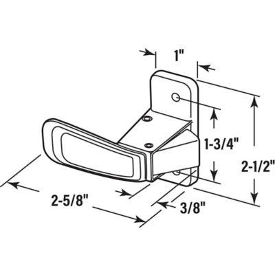 Image showing 1 th Prime-Line Storm and Screen Door Inside Interior Latch with Screws, Silver, 1 pk.