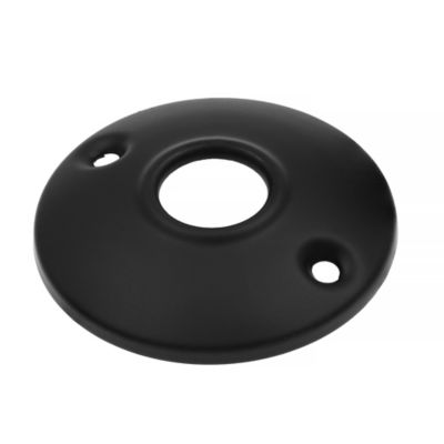 Image showing  Passage Door Latch Set, Glass Knob with Latch Bolt Matte Black Finish, Vintage, 1 pk.