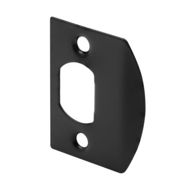 Image showing 7 th Prime-Line Passage Door Latch Set, Glass Knob with Latch Bolt Matte Black Finish, Vintage, 1 pk.