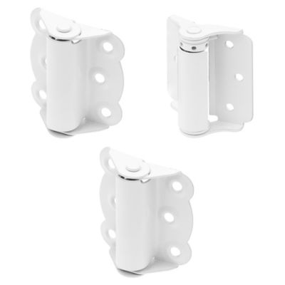 Prime-Line Storm and Screen Door 2-Self Closing and 1-Adjustable Hinge Set 2-3/4 in. with Screws, White, 3 pk.