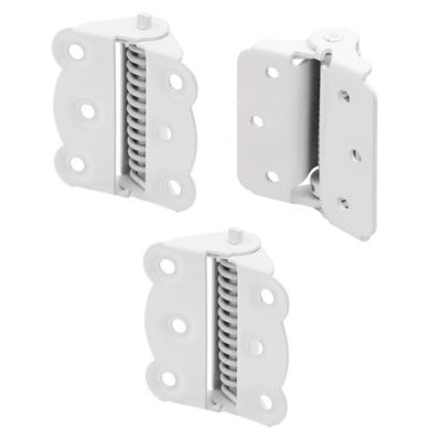 Image showing  Storm and Screen Door 2-Self Closing and 1-Adjustable Hinge Set 2-3/4 in. with Screws, White, 3 pk.
