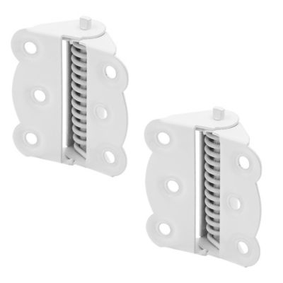 Image showing  Storm and Screen Door Self Closing Hinge Set 2-3/4 in. with Screws, White, 2 pk.