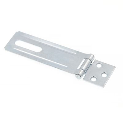 Image showing  Door and Gate Safety Hasp Hinge Latch with Fixed Staple 4-3/8 in. with Screws Zinc Plated, Single Pack