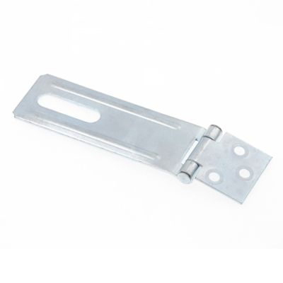 Image showing  Door and Gate Safety Hasp Hinge Latch with Fixed Staple 4-3/8 in. with Screws Zinc Plated, Single Pack