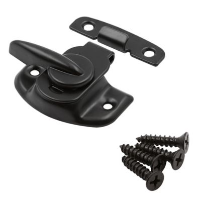 Prime-Line Window Sash Lock and Keeper, Cam Action, Matte Black, 1 pk.