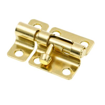 Prime-Line Door and Gate, Slide Barrel Bolt Latch 2 in. with Screws, Brass Plated, Single Pack