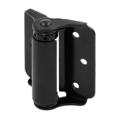 Image showing  Storm and Screen Door 2-Self Closing and 1-Adjustable Hinge Set 2-3/4 in. with Screws, Black, 3 pk.